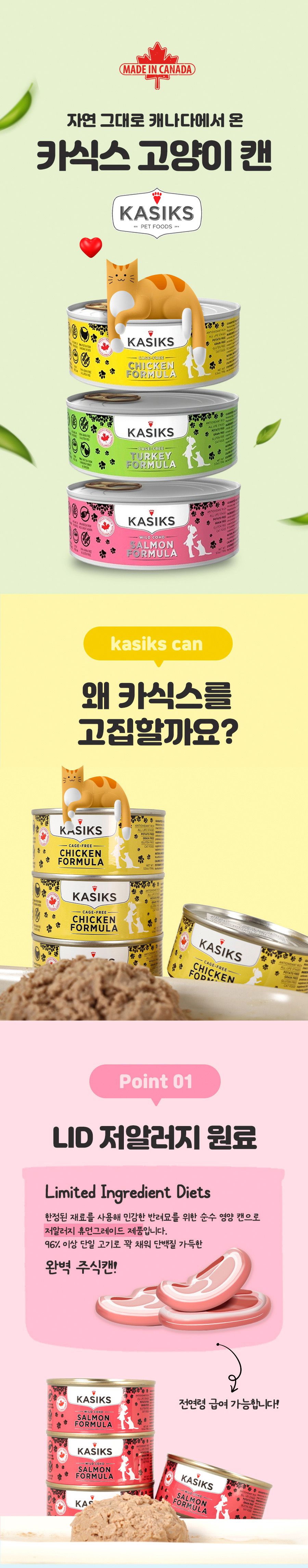 카식스 캣 케이지프리 캔 연어 156g 1번째