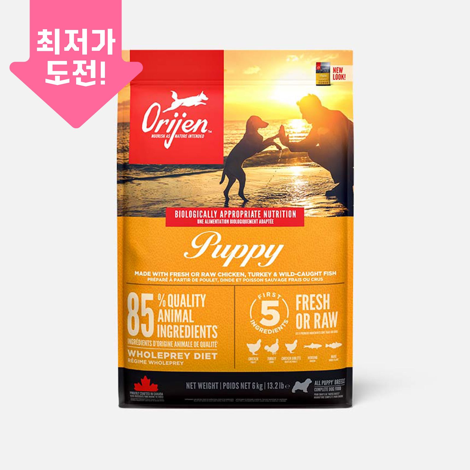 오리젠 독 퍼피 6kg 0번