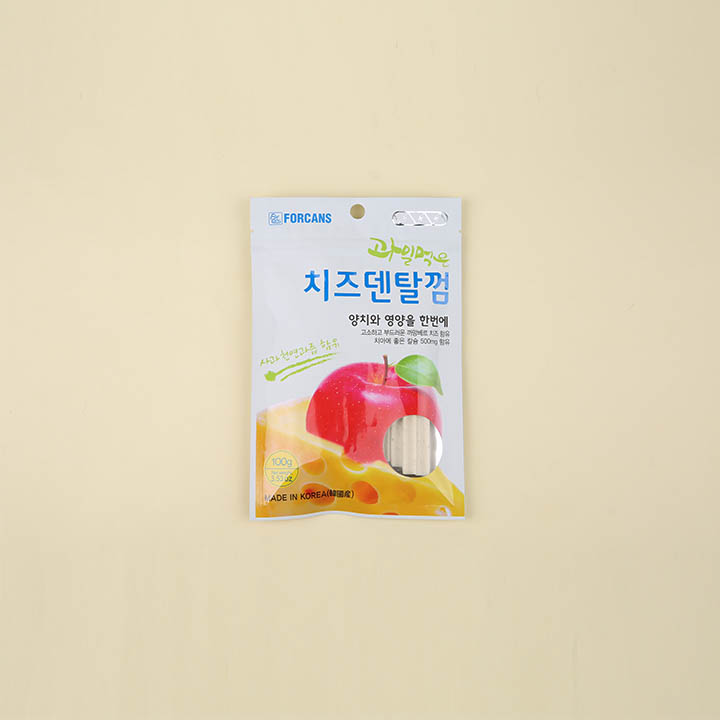 포켄스 독 과일먹은 치즈덴탈껌 사과 100g 1번