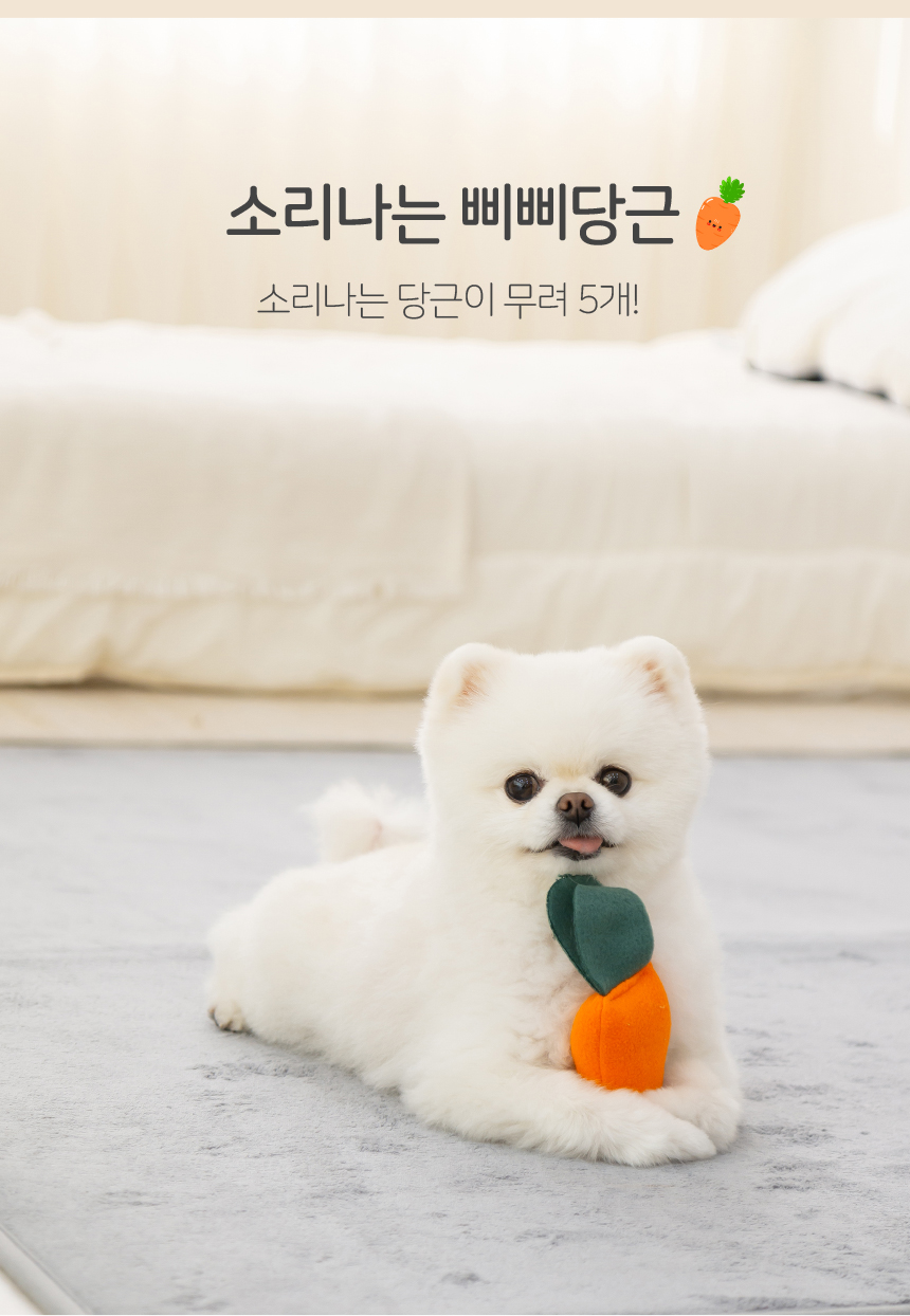 [무료배송] 레토 강아지 노즈워크 장난감 플라워 소리나는 당근밭 담요매트 5번째