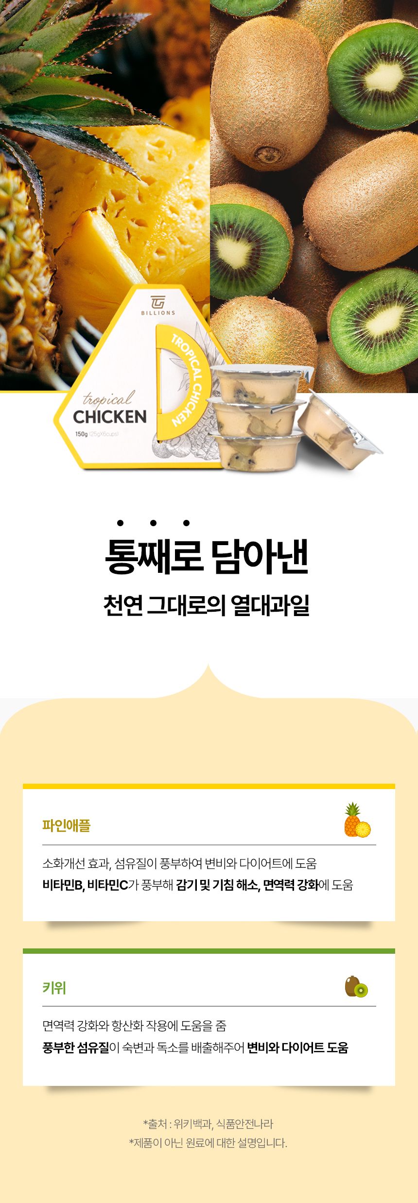 [유통기한임박, 26년1월31일] 지빌리언즈 트로피칼 치킨&과일 습식캔 150g (25g*6개입) 3번째