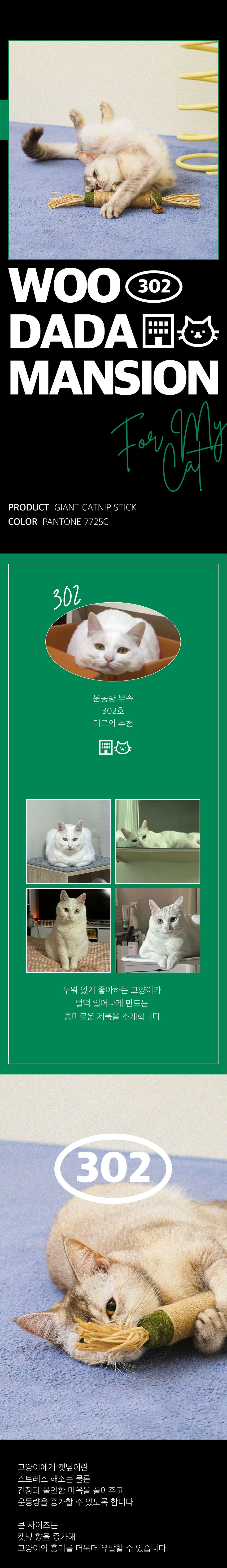 우다다맨숀 자이언트 캣닢 스틱 1p 1번째
