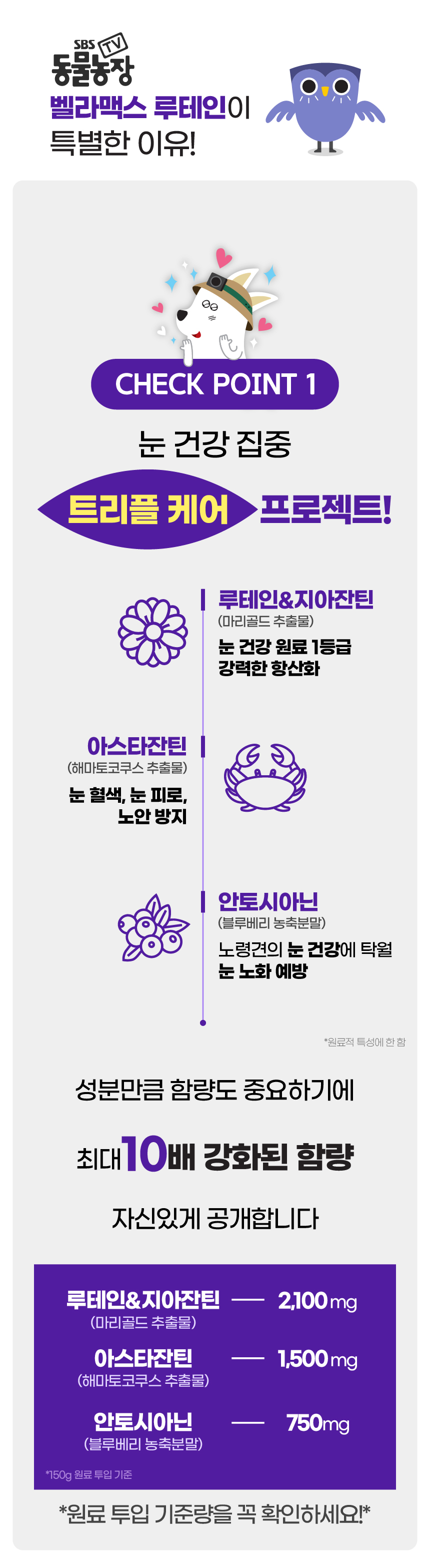 벨라맥스 SBS TV 동물농장 루테인 강아지 눈 영양제 150g 6번째