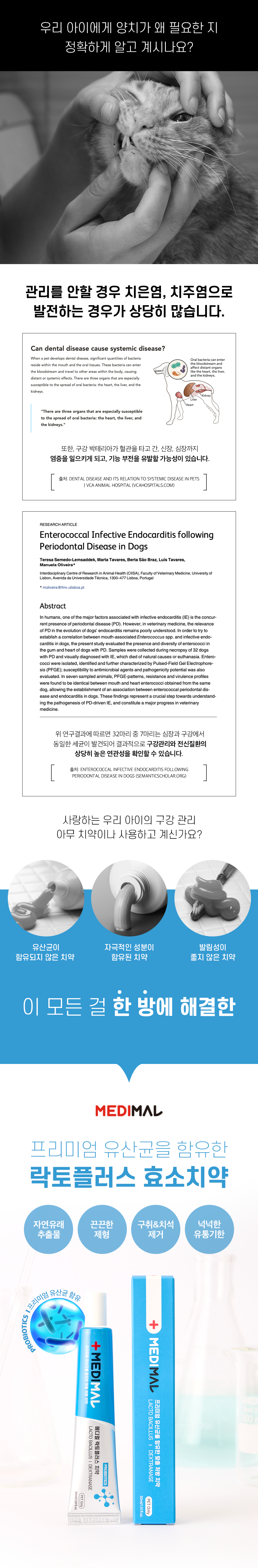 [유통기한임박, 26년4월24일] 메디멀 락토플러스 유산균 치약 for cat 30ml  3번째