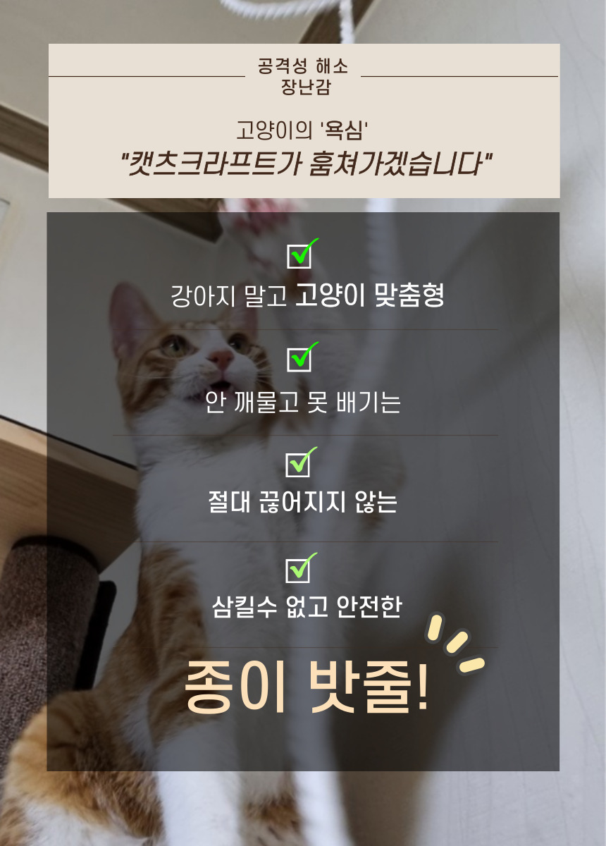 [무료배송] 캣츠크라프트 고양이 이갈이 장난감 고양이치발기 2m 9번째