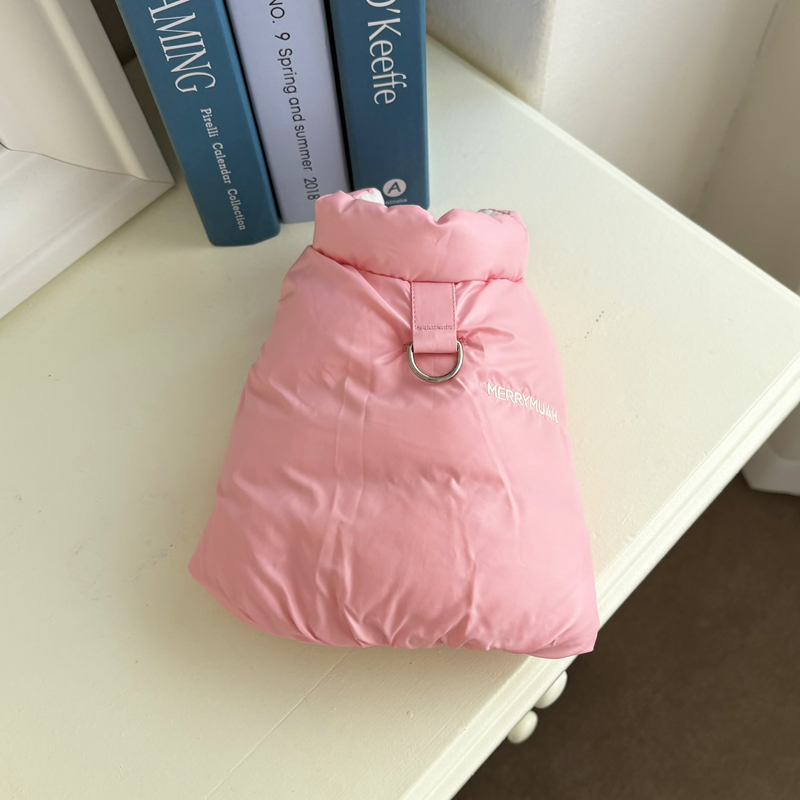 [NEW신상][무료배송] 해피댕댕 리버시블하네스패딩 3종 (화이트,핑크소라) S-2XL 14번째