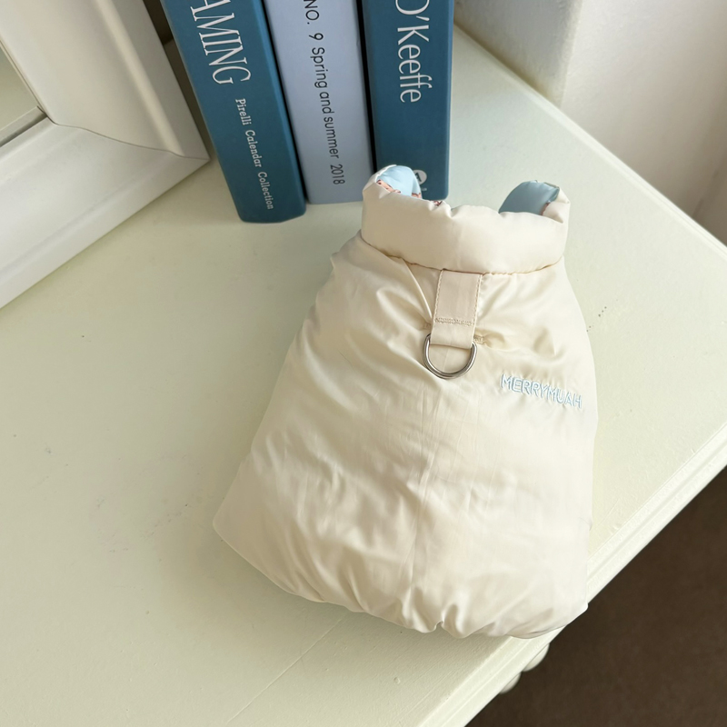 [NEW신상][무료배송] 해피댕댕 리버시블하네스패딩 3종 (화이트,핑크소라) S-2XL 8번째