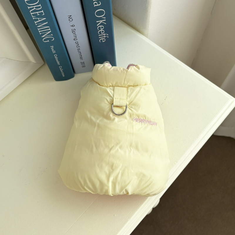 [NEW신상][무료배송] 해피댕댕 리버시블하네스패딩 3종 (화이트,핑크소라) S-2XL 19번째