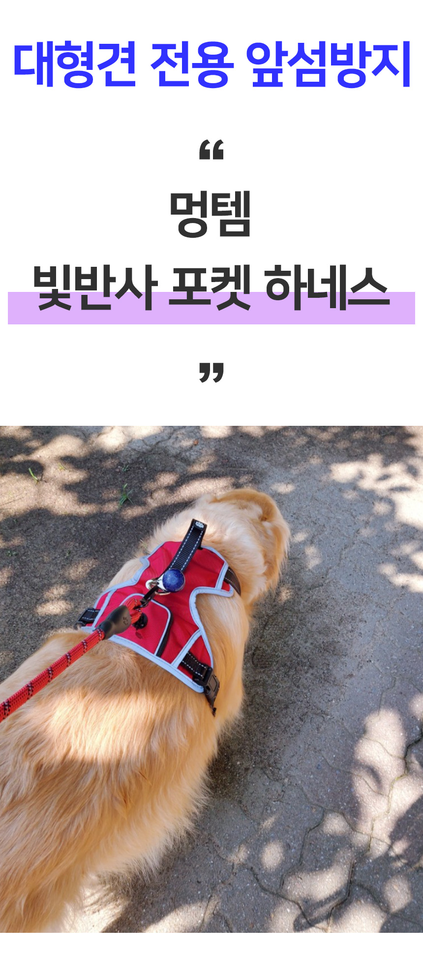 [무료배송] 멍템 포켓하네스 레드/블랙 L/XL 1번째