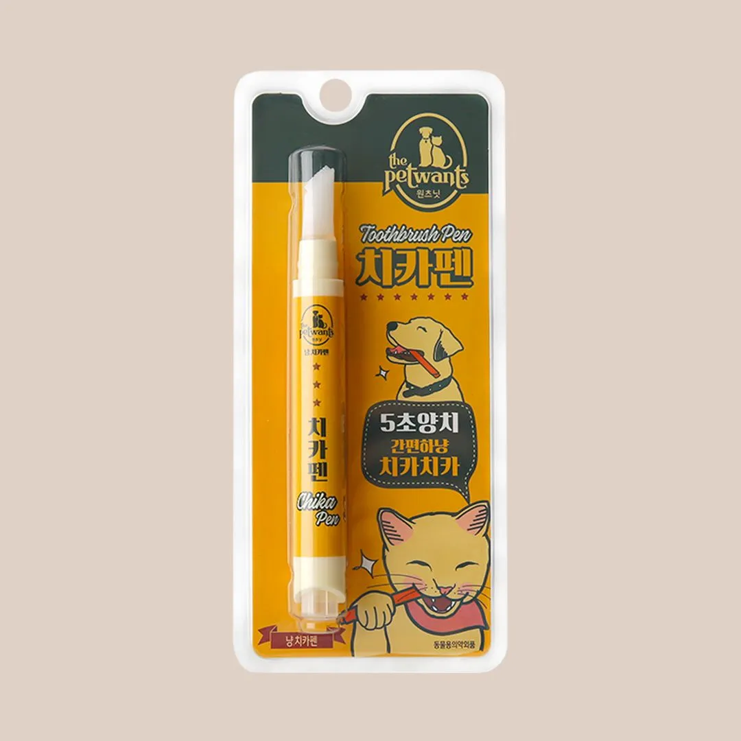 더펫원츠 일체형 치약&칫솔 냥치카펜 4g