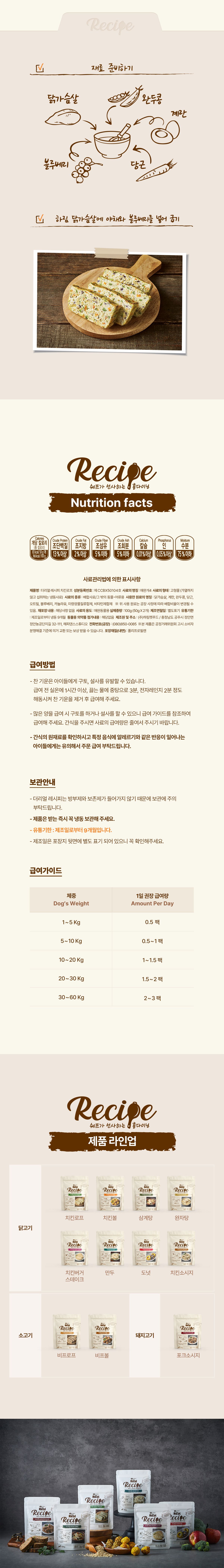 [무료배송] 더리얼 독 레시피 치킨로프 100g*3p 3번째