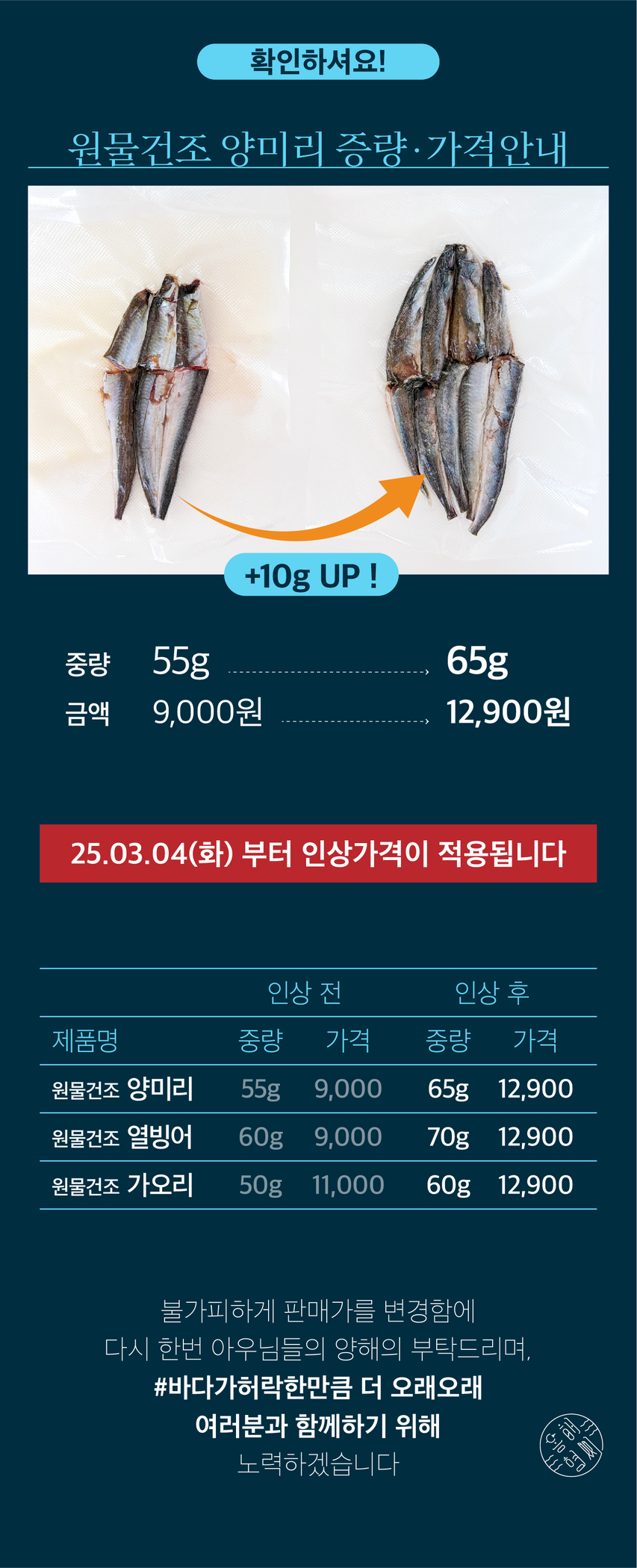 [무료배송] 동해형씨 원물건조 양미리 65g 1번째