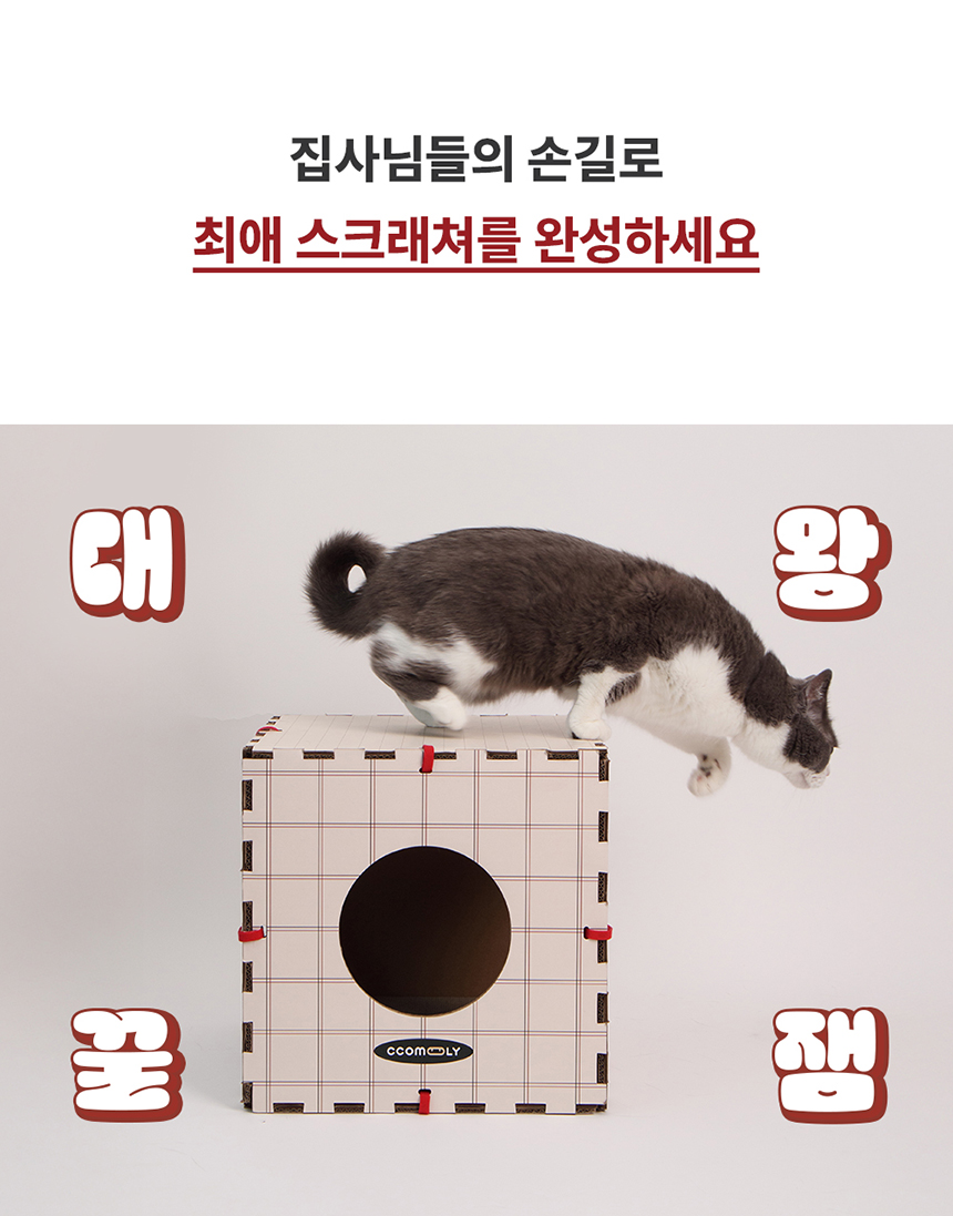 [NEW신상][무료배송] 꼬물리 요모조모 스크래쳐 숨숨집 하우스 10번째