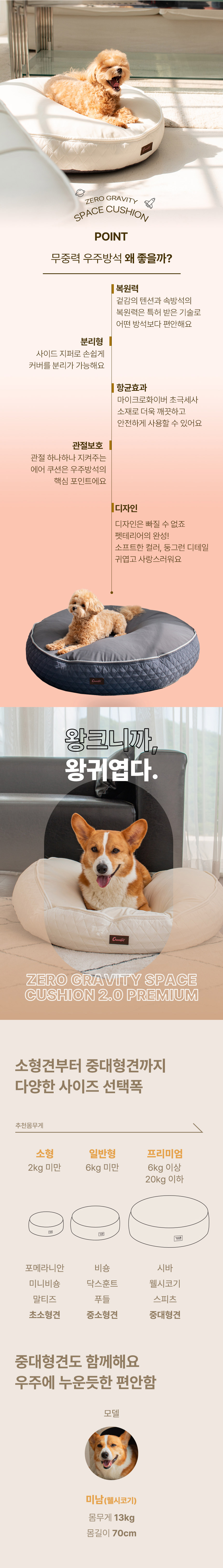 [무료배송] 초코펫하우스 무중력 우주방석 2.0 소형/일반/프리미엄 3번째