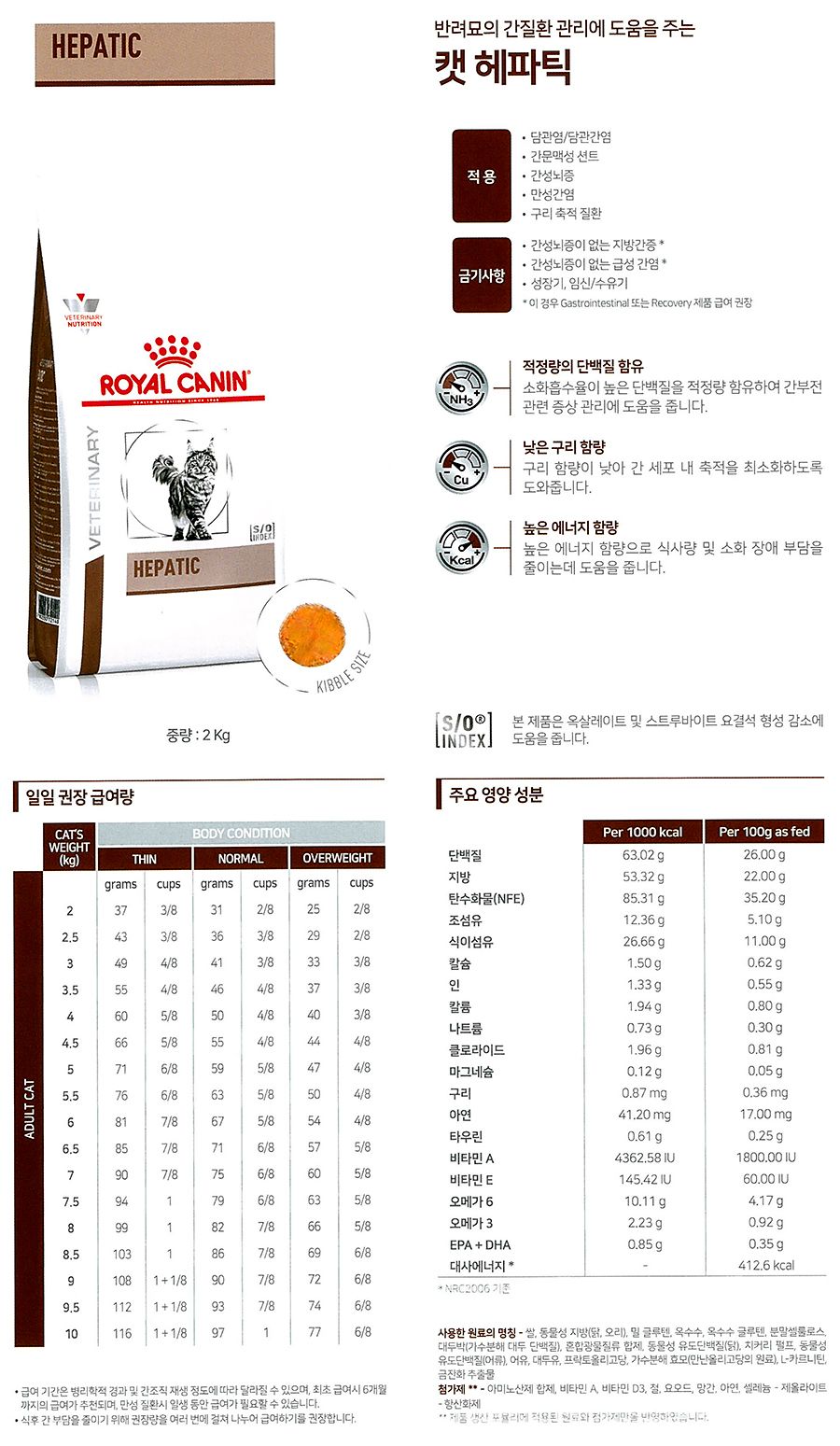 [무료배송] 로얄캐닌 캣 헤파틱 2kg 간질환 1번째