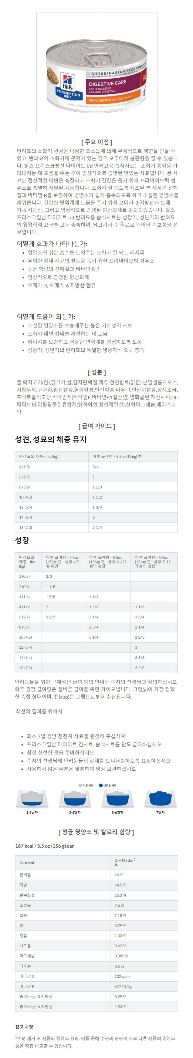 [무료배송][12개] 힐스 캣 i/d 치킨 야채 스튜 캔 82g  1번째
