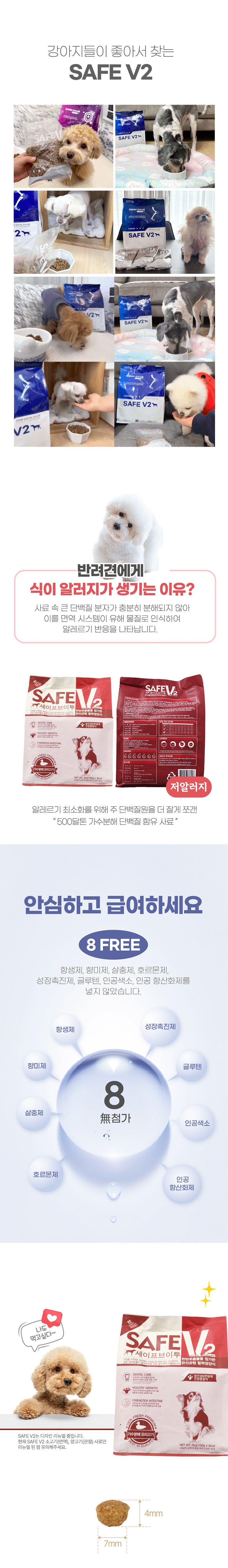 [NEW신상][무료배송] 세이프브이투 독 저알러지 장건강 오리 2kg 2번째