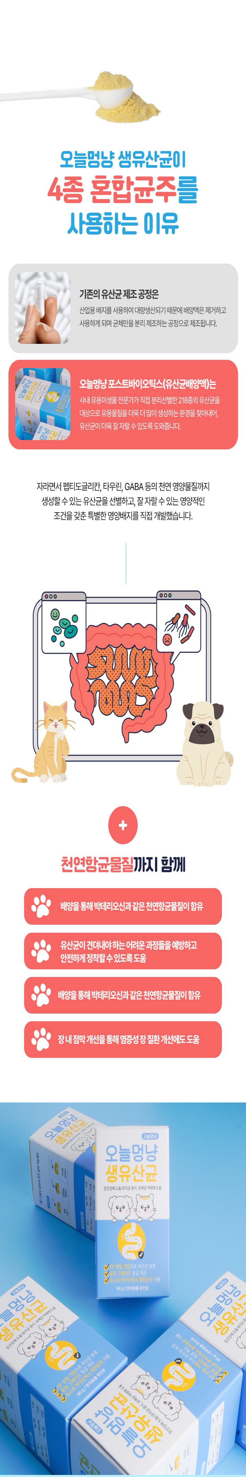 오늘멍냥 유산균 프로바이오틱스 60g 4번째