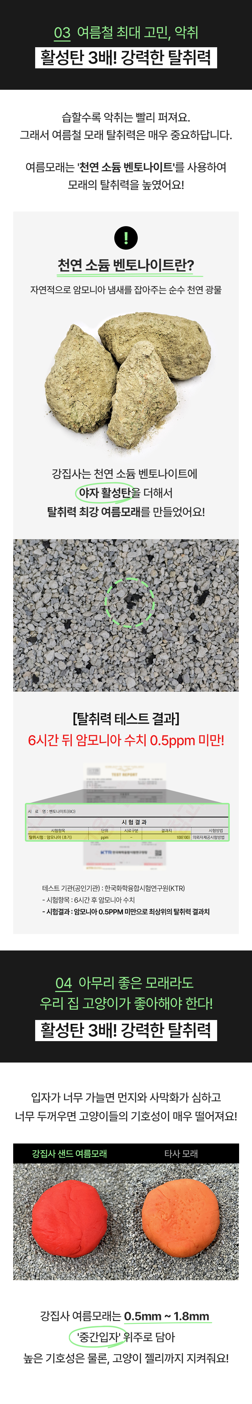 [NEW신상][무료배송] [3개] 강집사 샌드 여름모래 벤토나이트 고양이모래 6kgx3 6번째