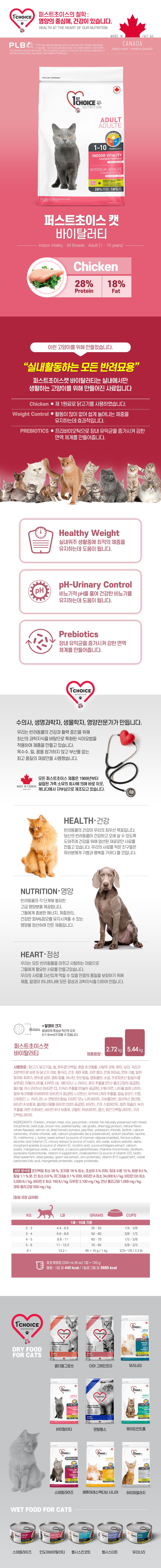 퍼스트초이스 캣 바이탈러티 2.72kg 1번째
