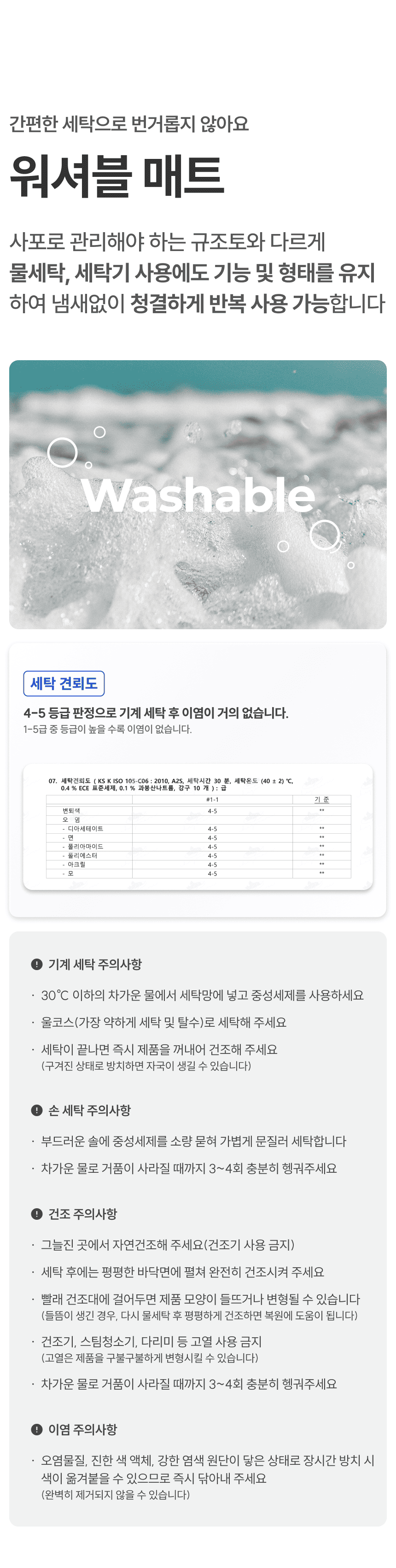 [체험단] [무료배송] 체고케어 털안붙는 초속건 물흡수 미끄럼방지 발매트 체커보드 6 40x60 20번째