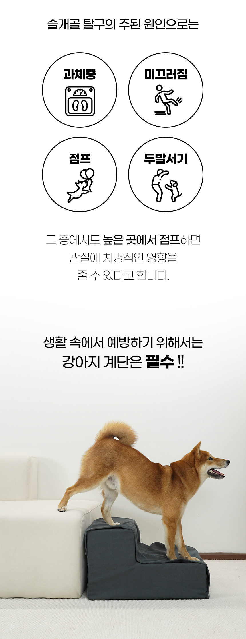 [NEW신상][무료배송] 개과천선 독 매그넛 자석 펫스텝 계단 (크림 베이지/블랙 그레이) 5번째