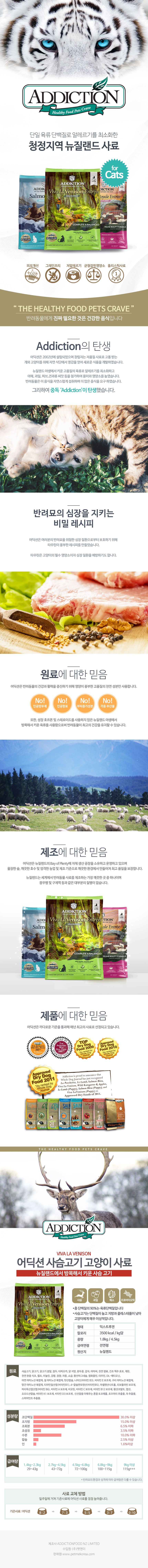 [NEW신상]어딕션 캣 LID 사슴고기 1.8kg 1번째