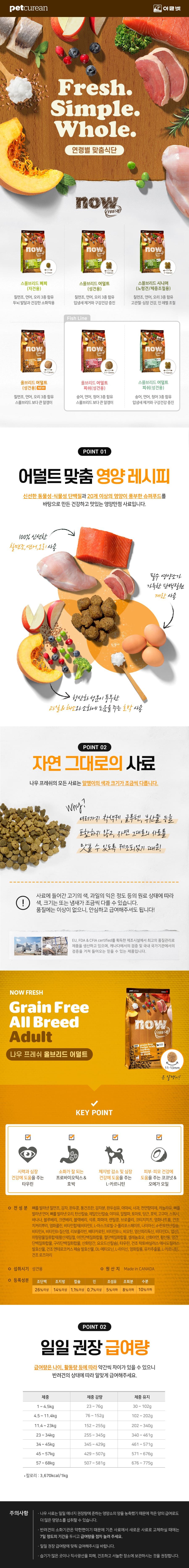 now 독 프레쉬 그레인프리 올브리드 어덜트 1.36kg 1번째 상세 이미지