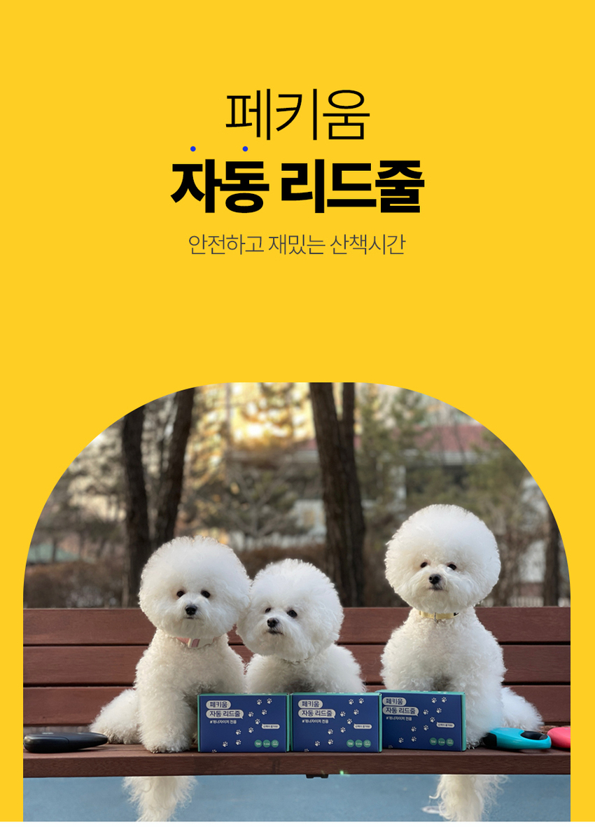 [무료배송] 페키움 자동 리드줄 3번째