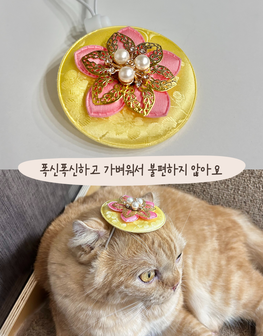 [NEW신상][무료배송] 미누레브 라온 배씨 댕기 (진분홍/연노랑) 3번째