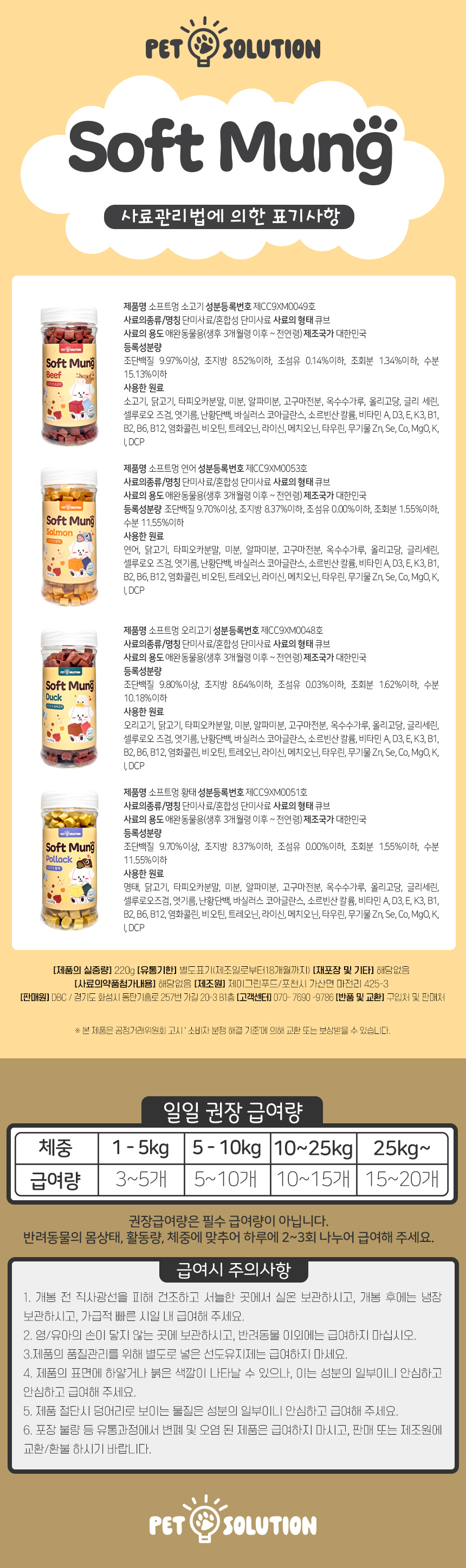 펫솔루션 소프트멍 오리고기 져키 220g 4번째