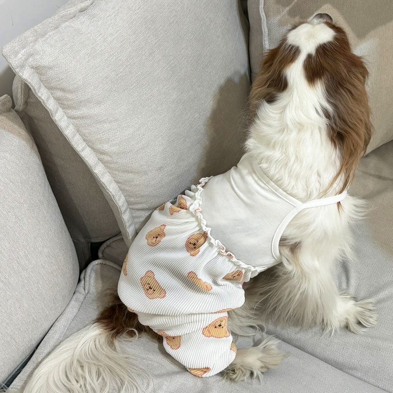 [무료배송] 해피댕댕 곰돌이플리츠올인원 S - 2XL 5번째