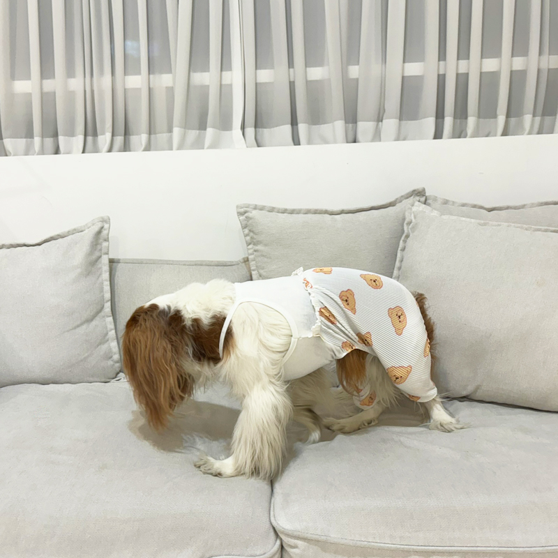 [무료배송] 해피댕댕 곰돌이플리츠올인원 S - 2XL 7번째