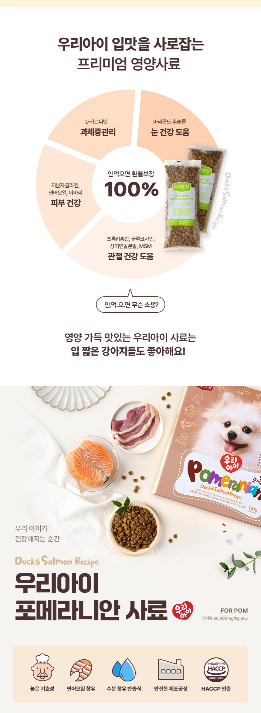 [무료배송] 데이스포 독 우리아이 포메라니안 사료 1.8kg 2번째