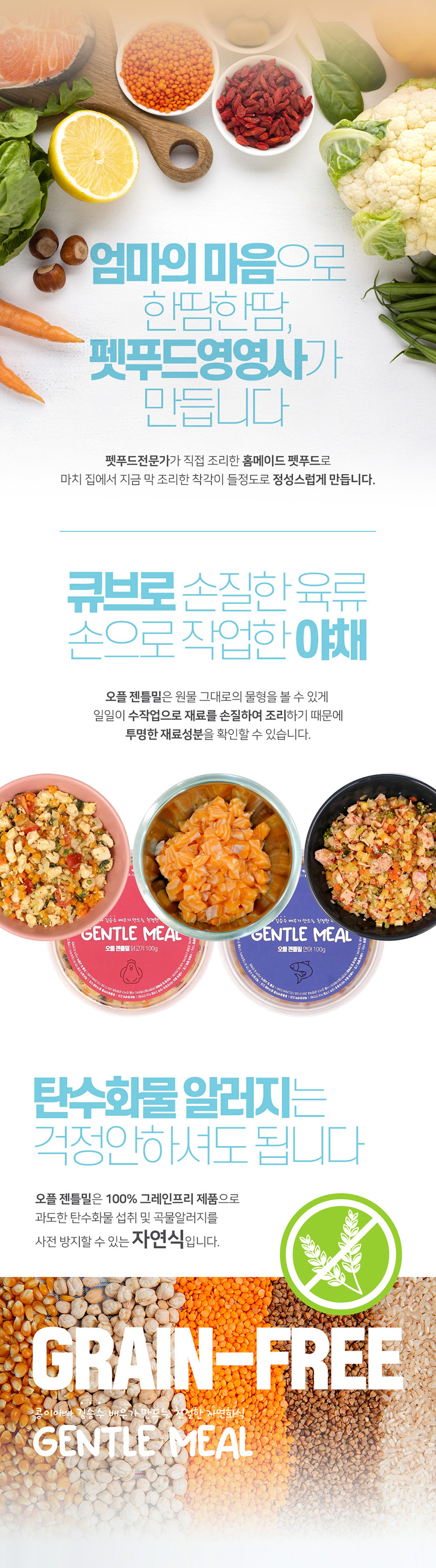 [무료배송] 오플 독 수제화식 젠틀밀 닭고기 100g 5번째