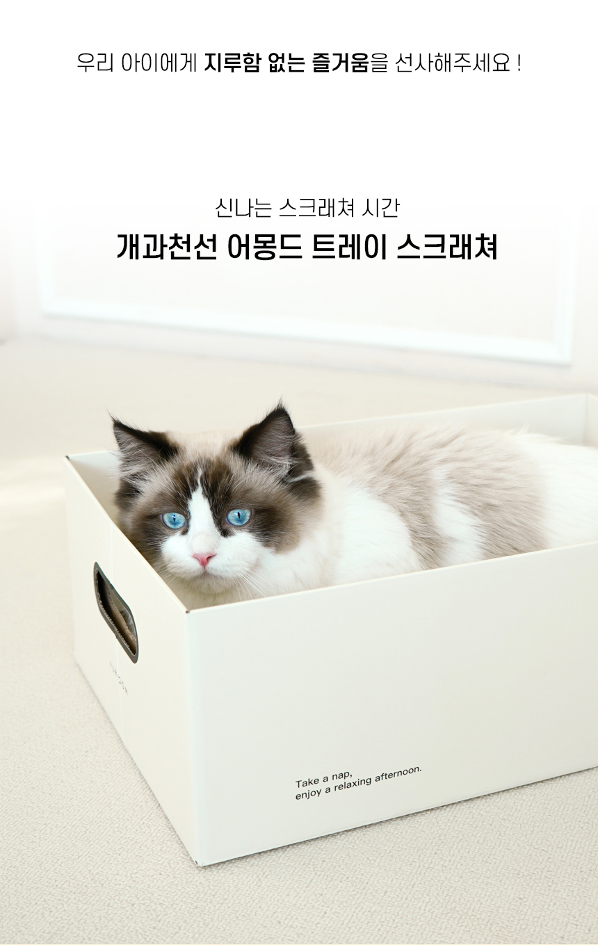 [무료배송] 개과천선 캣 어몽드 트레이 스크래쳐 2번째