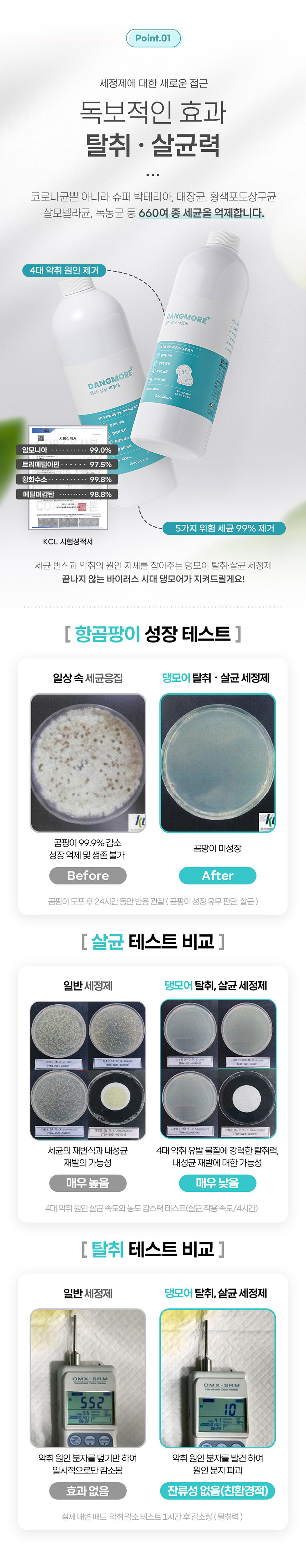 [무료배송] 댕모어 반려동물 탈취제 냄새제거 살균 소독 플레버건 디바이스기기 포함 용액 1000ml 4번째