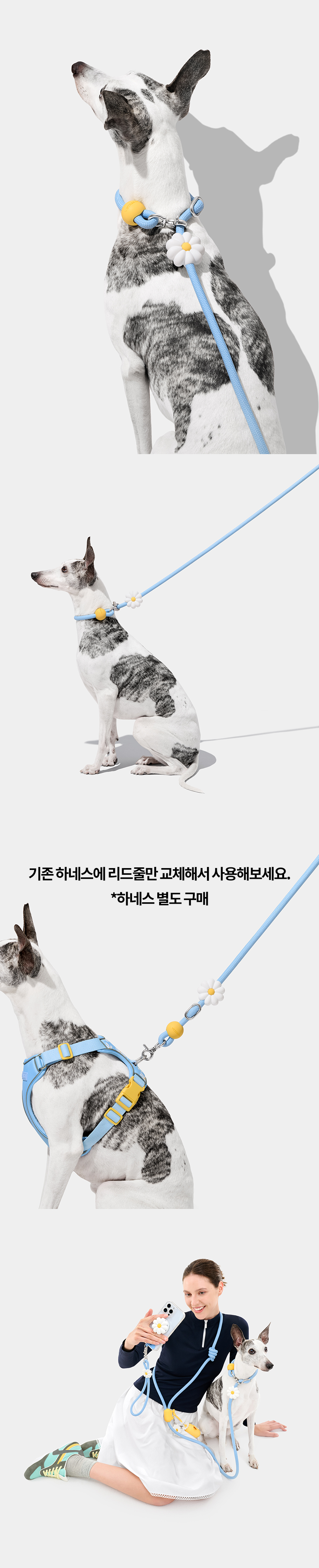 [무료배송] VETRESKA 커넥트 핸즈프리 로프 리드줄 5colors 8번째