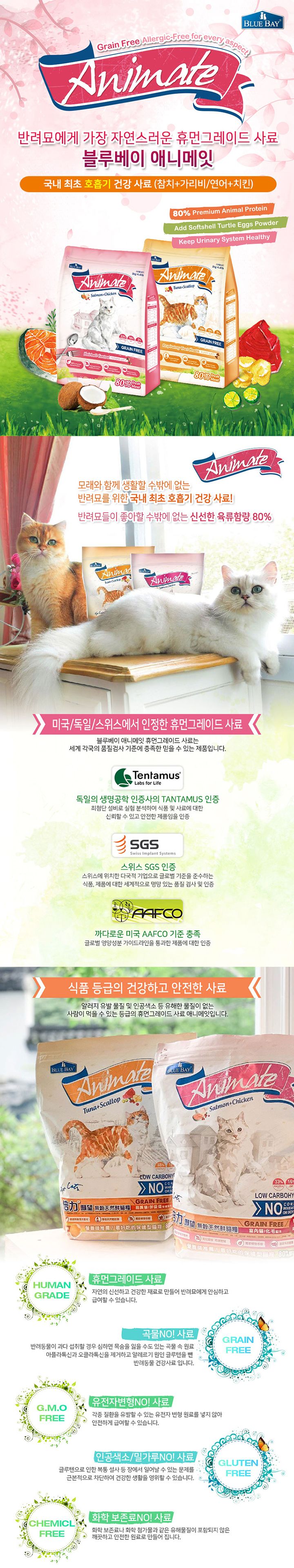 블루베이 애니메잇 퍼시캣 호흡기 참치&가리비 5.5kg 1번째
