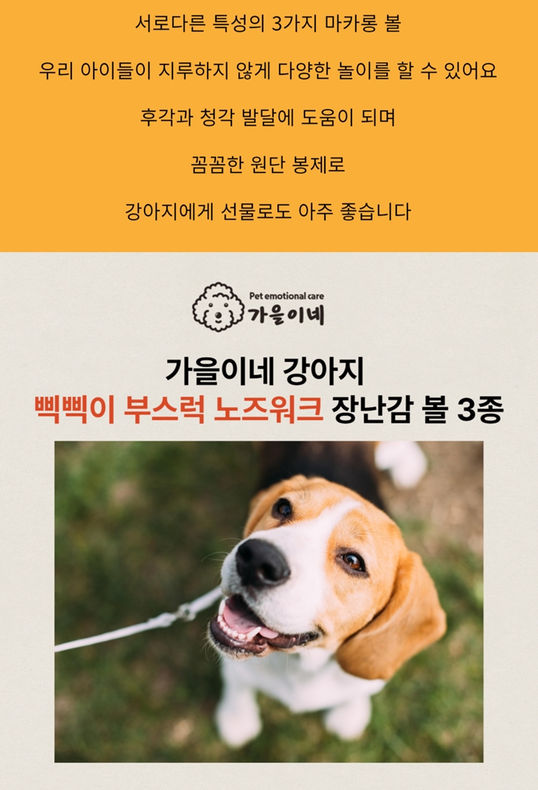 [NEW신상][무료배송] 가을이네 독 마카롱 노즈워크 3종 세트 1번째