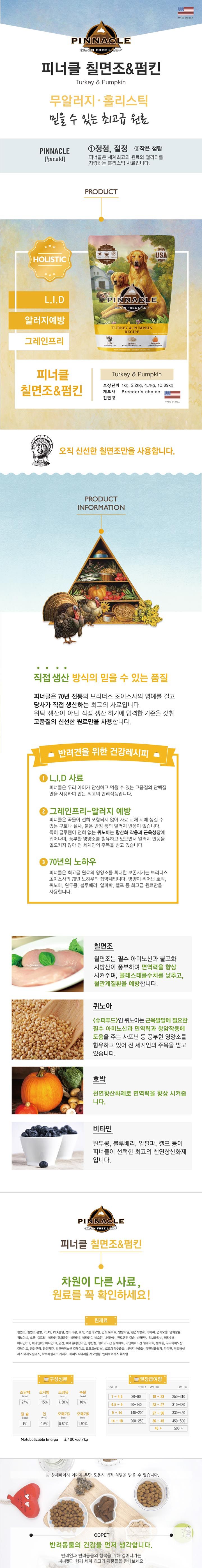 [사료샘플] 피너클 독 칠면조&펌킨 40g 1번째