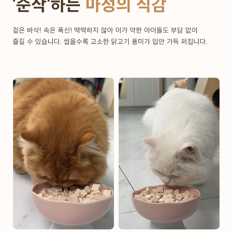 [NEW신상][무료배송] 메일켓 큐브 동결건조 오리지날 닭가슴실 300g 15번째