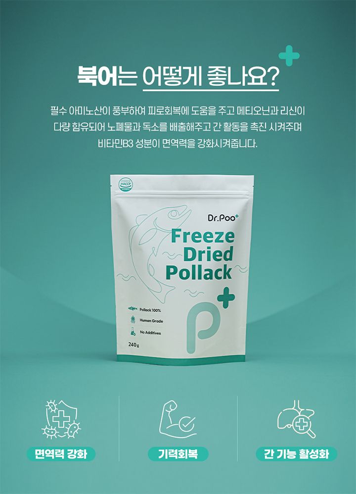 [무료배송] 닥터푸 대용량 동결건조 북어트릿 240g 3번째