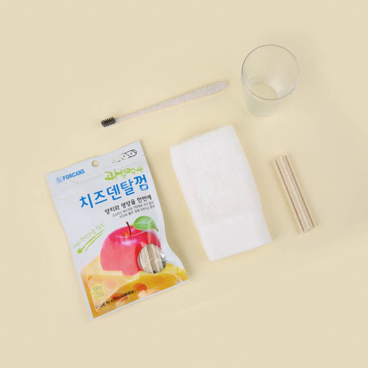 포켄스 독 과일먹은 치즈덴탈껌 사과 100g 4번