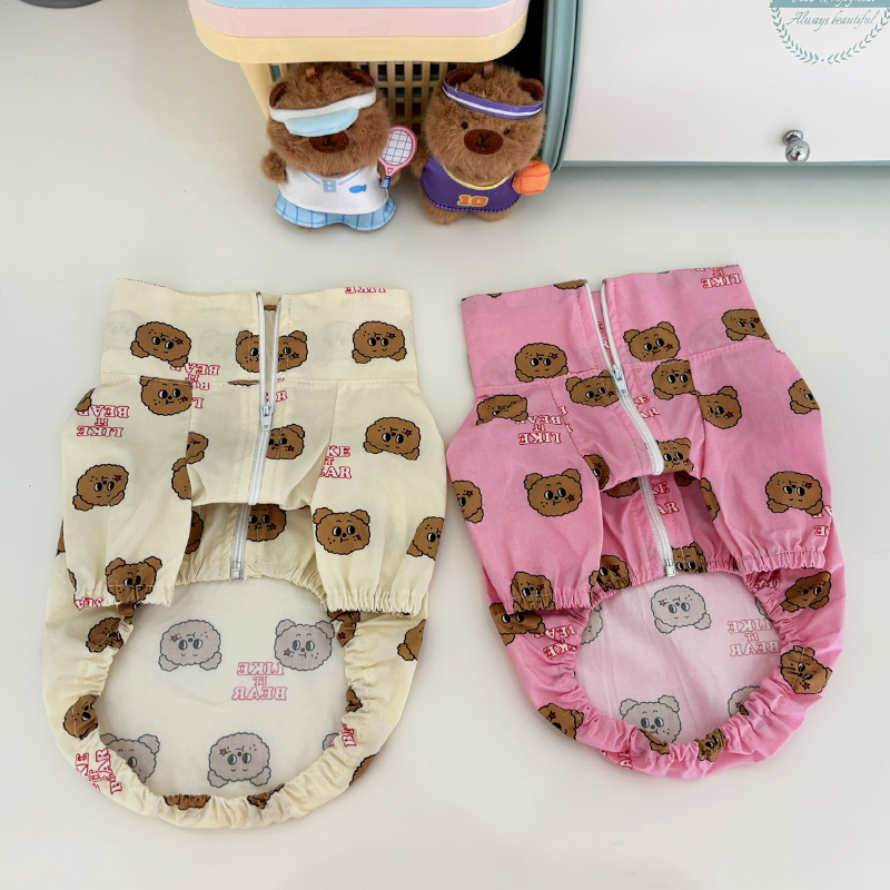 [NEW신상][무료배송] 해피댕댕 라이크베어바람막이 2종 (레몬,핑크) S-2XL 4번째