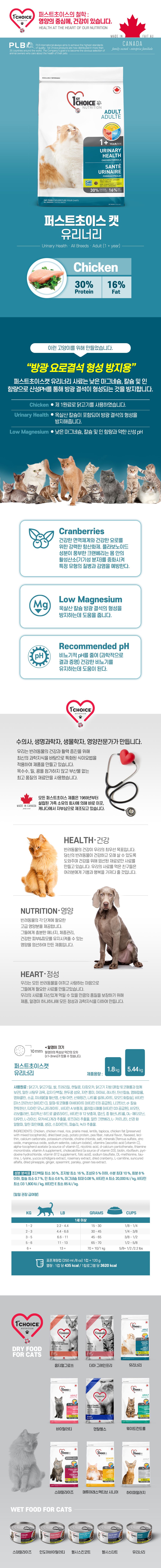 퍼스트초이스 캣 유리너리 1.8kg 1번째