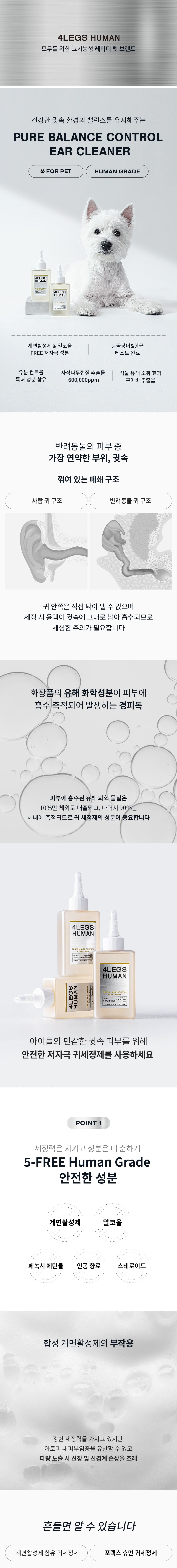 [유통기한임박, 25년8월13일] 포렉스휴먼 퓨어 밸런스 컨트롤 귀세정제 120ml 12번째