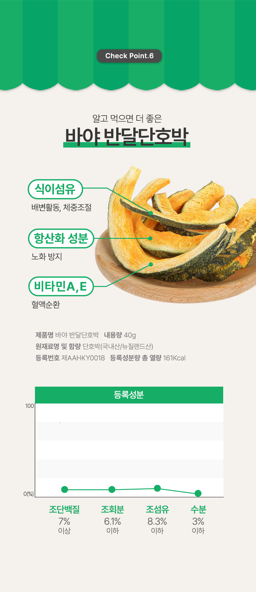 [무료배송] 바야 동결건조 반달단호박 40g 13번째