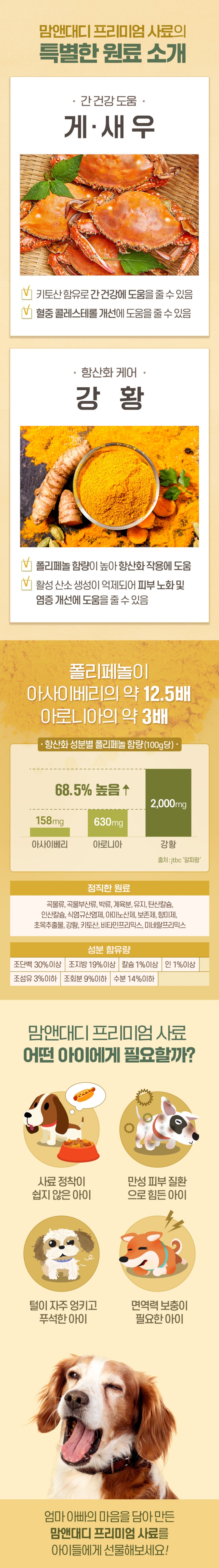 [무료배송] 맘앤대디 독 식사 2kg 5번째 상세 이미지