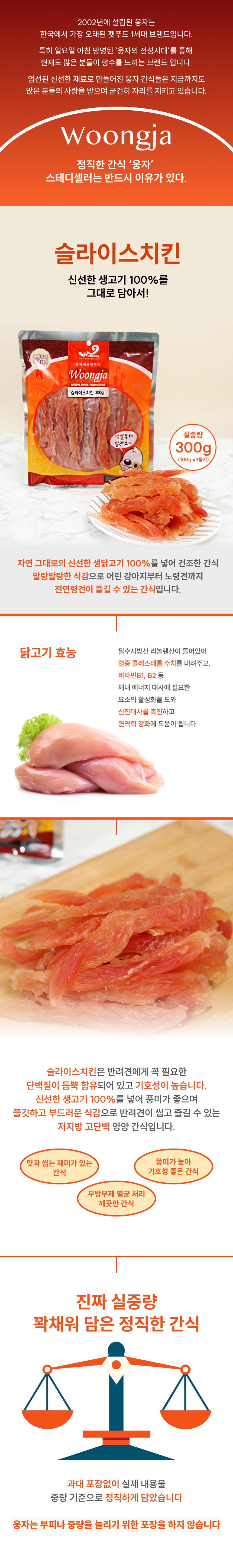 웅자 독 슬라이스치킨 300g 1번째